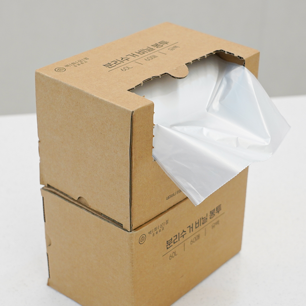 백화상점 재활용 쓰레기 분리수거 비닐 봉투 60L 60매 이미지 6