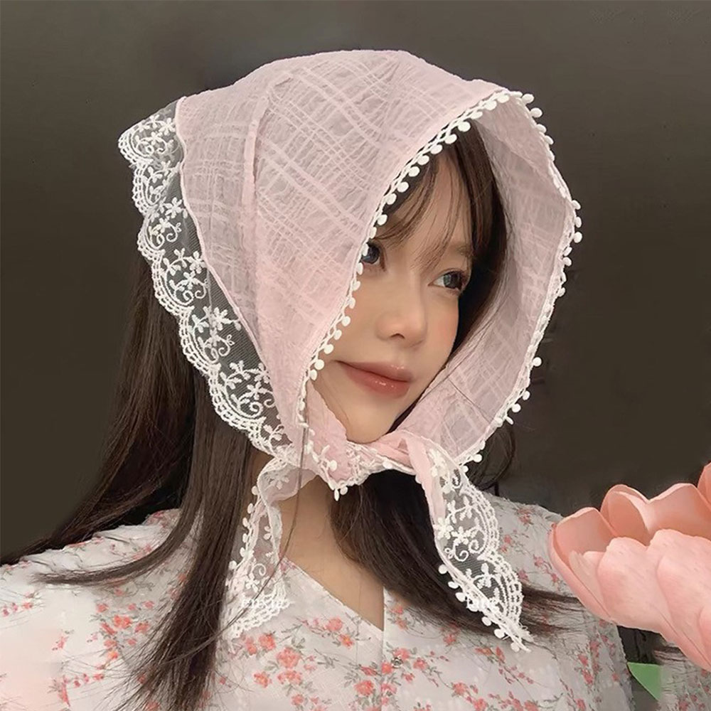 레이스 머리 두건 스카프 LM-0682 - 상품 이미지