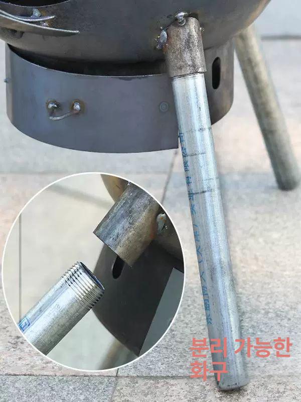 가마솥 화덕 숯불 시골 바베큐 소각로 불멍 전원주택 연탄 무쇠 옛날 아궁이 - 상세 이미지 4