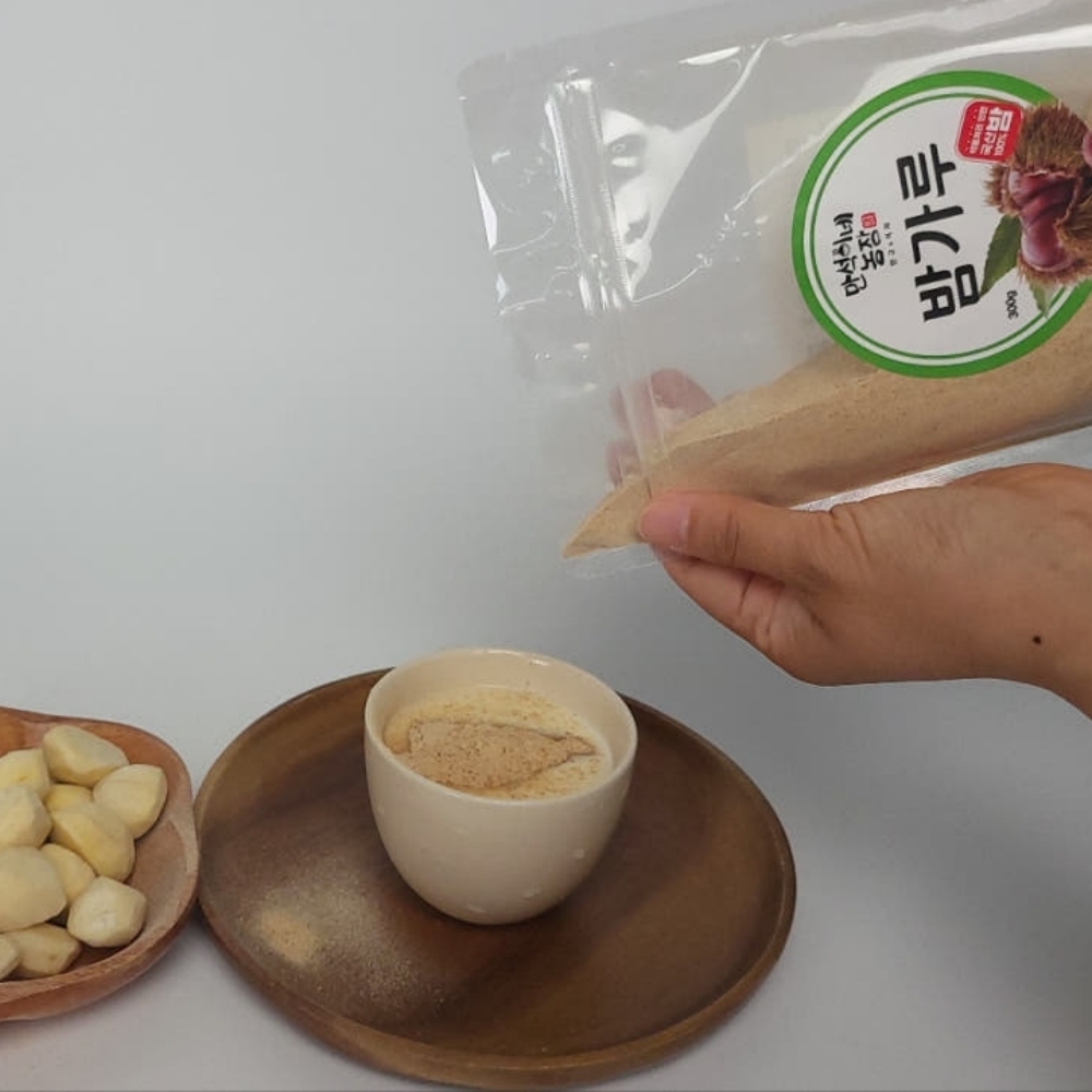 약품처리안한 만석이네농장 부여밤 밤가루 300g 선물 깐밤 알밤 생율밤 - 상세 이미지 5