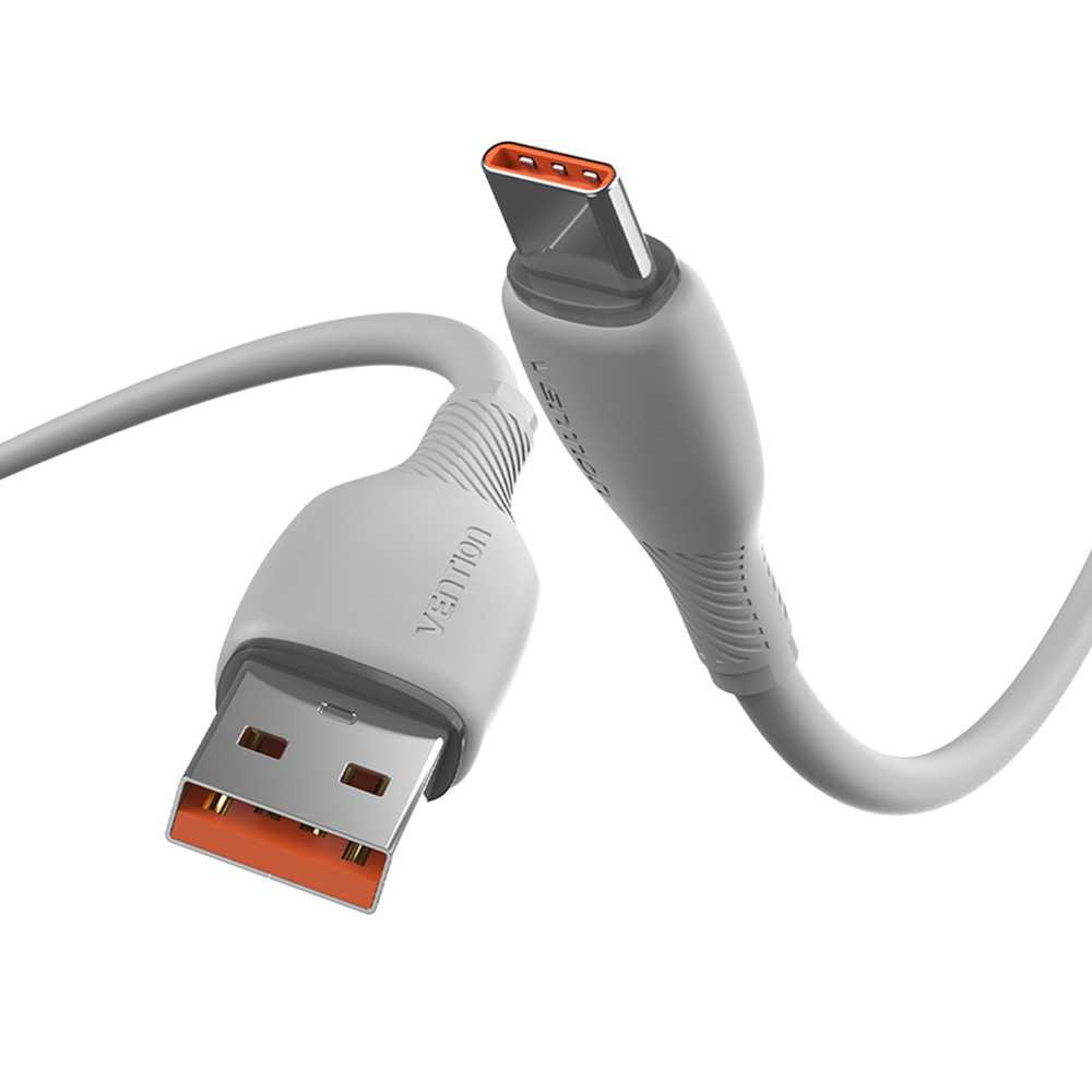 벤션 파스텔 100W C타입 USB A 고속충전케이블 CWB 그레이, 1개, 1m - 상품 이미지