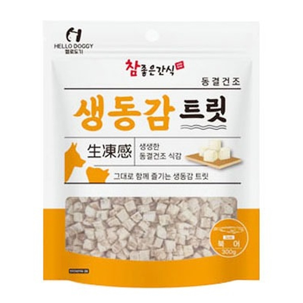 헬로도기 강아지간식 동결건조 생동감트릿 북어 300g - 상품 이미지