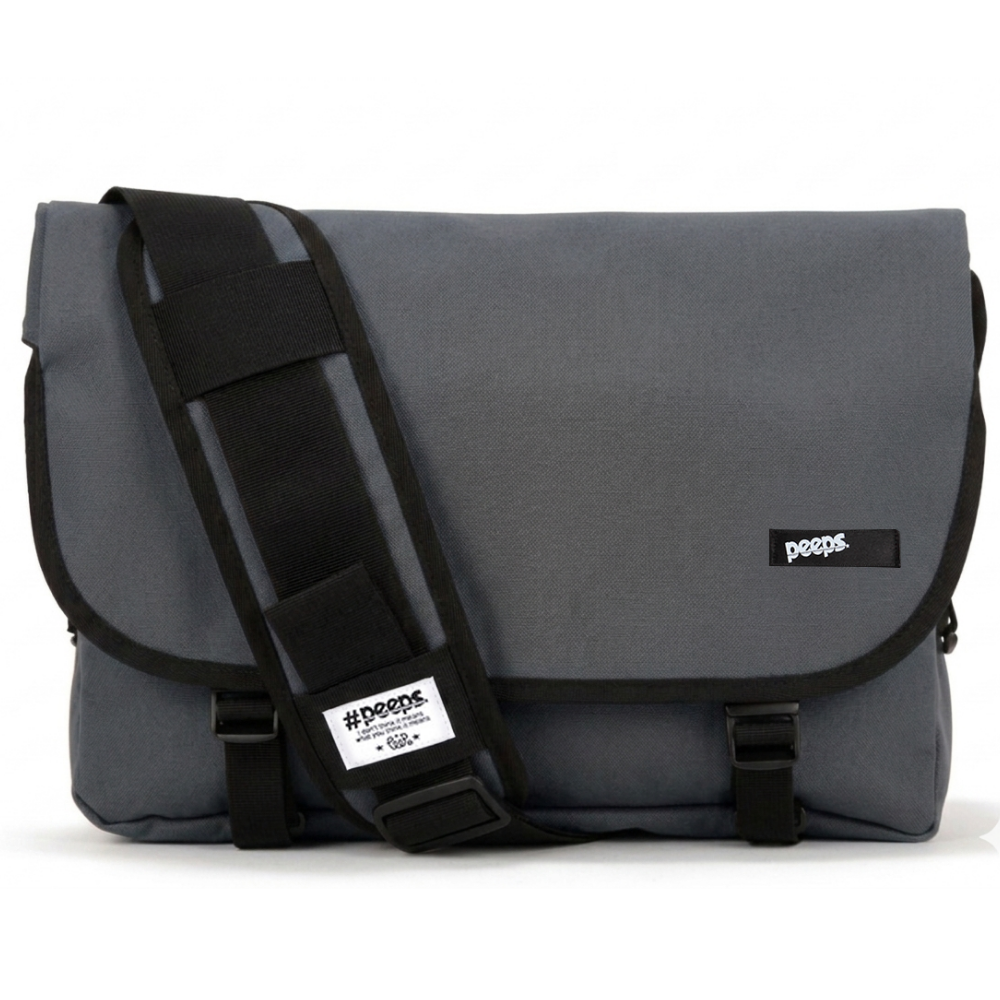 [핍스]PEEPS essential messenger bag(charcoal) 학생 유스메신저백 - 상품 이미지