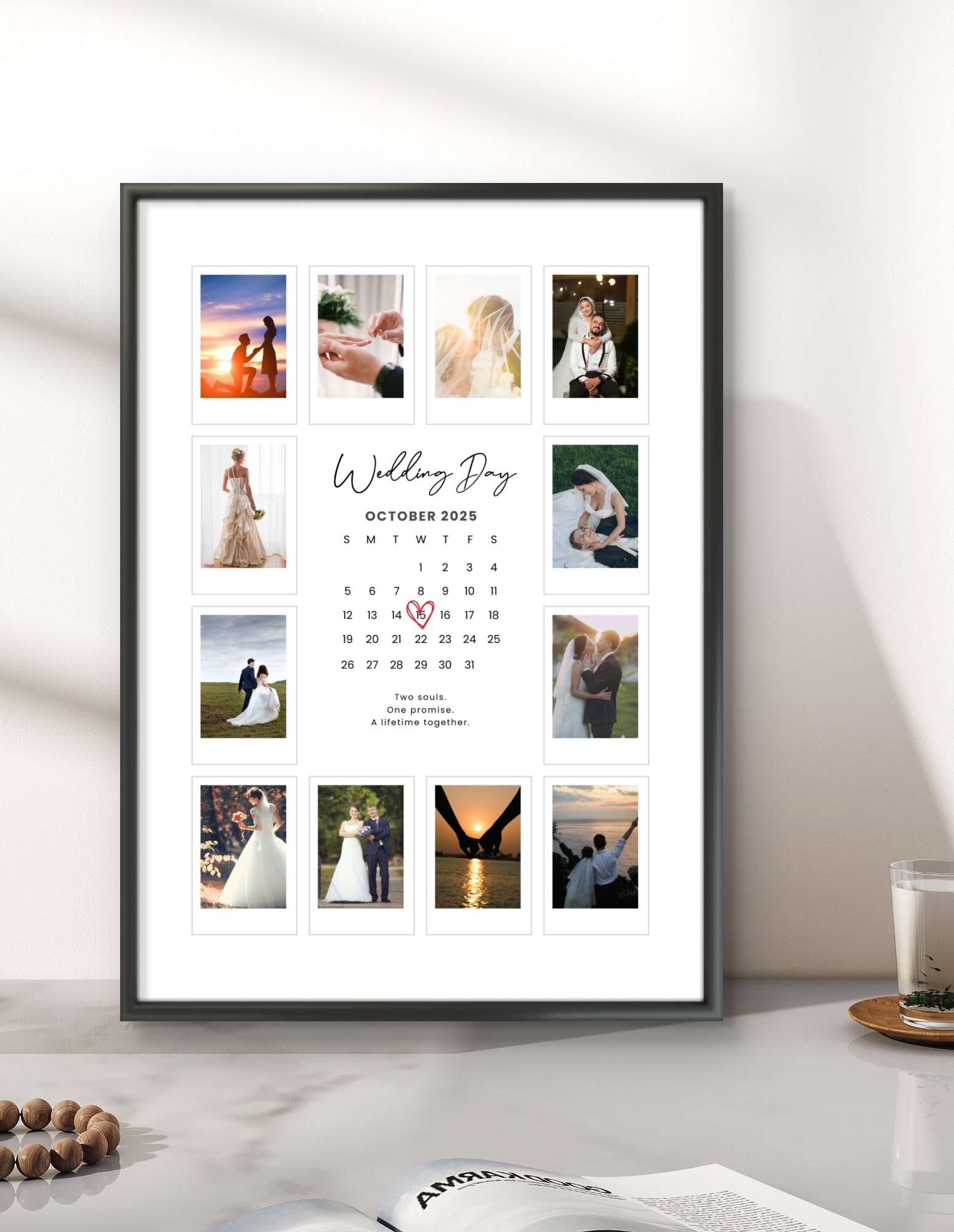 기념일 선물 액자 결혼 웨딩 커플 연인 1주년 100일 돌잔치 출산 LO1