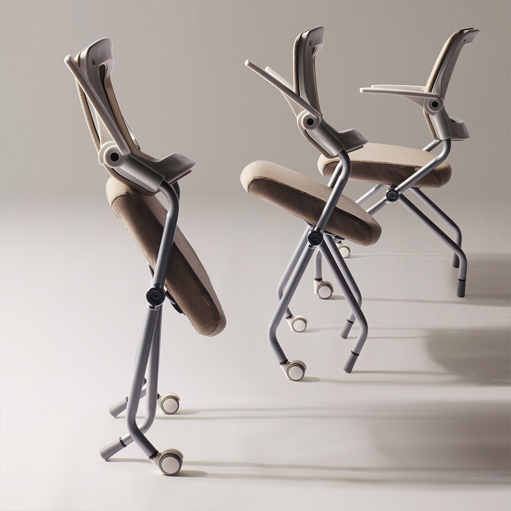 뷰티즈체어 접이식 학생 공부 바퀴없는 책상 의자 회의용 서울대 틸팅 조절, 3.W 라베