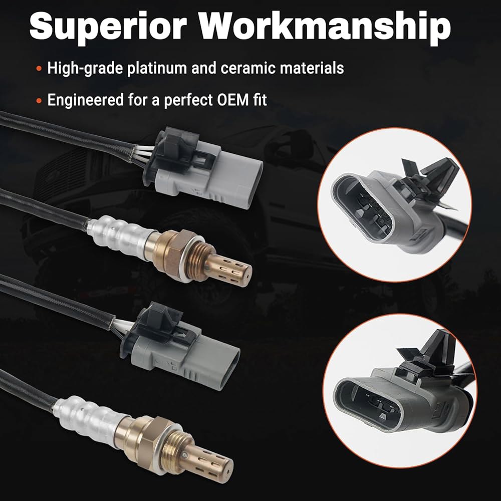 4 PCS 산소 센서 업스트림 O2 센서, 쉐보레 GMC 4.3 5.3 6.2L 2014-2017 실버라도 시에라 1500, 2015-2018 교외 타호 유콘 XL, 캐딜락 에스컬 - 상세 이미지 3