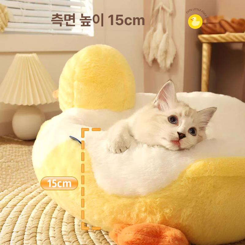 침낭 이불 강아지 고양이 애견 도넛 보온 오리털 숨숨집 도넛 스위밍 덕 - 상세 이미지 3