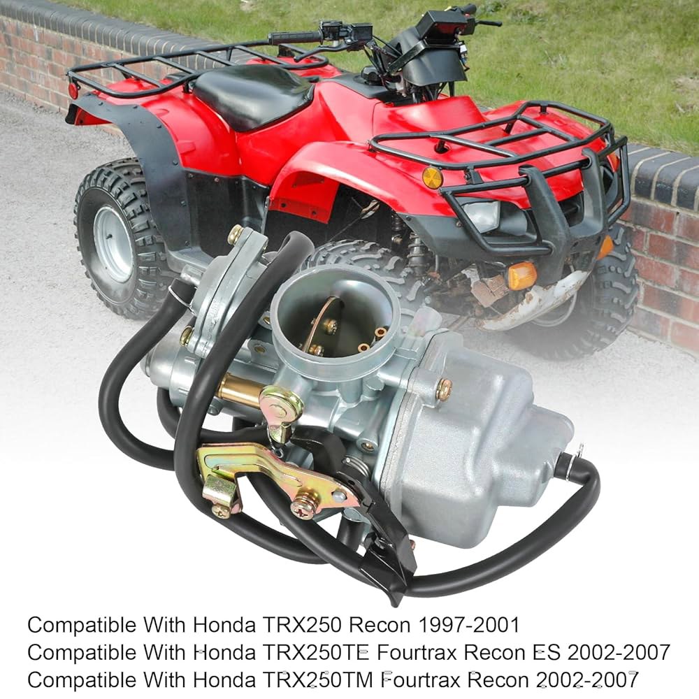 1997-2001 TRX250TE TRX250TM 2002-2007 혼다 TRX250 Recon을 위한 RUIANOMG 카뷰레터 교체, 오일 필터, 에어 연료 밸브 펫콕, 스로틀 - 상세 이미지 2
