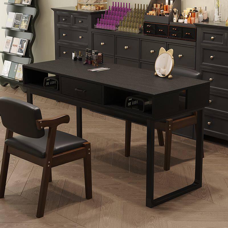 네일시술테이블 데스크 책상 네일아트시술대 블랙월넛 120cmx40cmx78cm - 상세 이미지 4