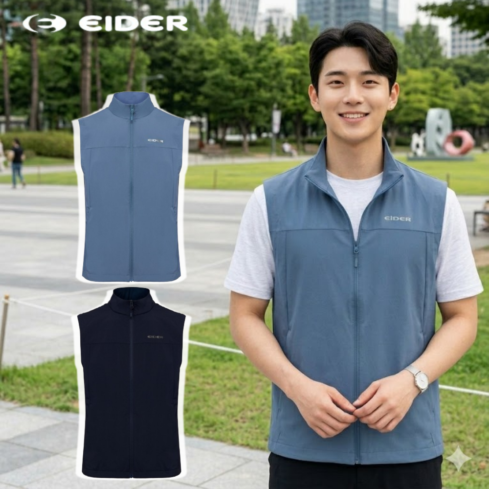 아이더 남성 경량 베스트 등산 아웃도어 여름 조끼 바람막이 라이트 - 상품 이미지