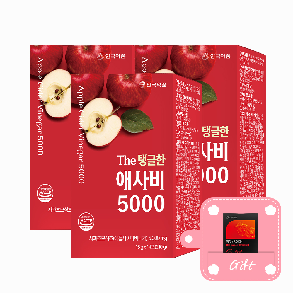 안국약품 The 탱글한 애사비 5000 저당 젤리 14포, 3개 제품 이미지