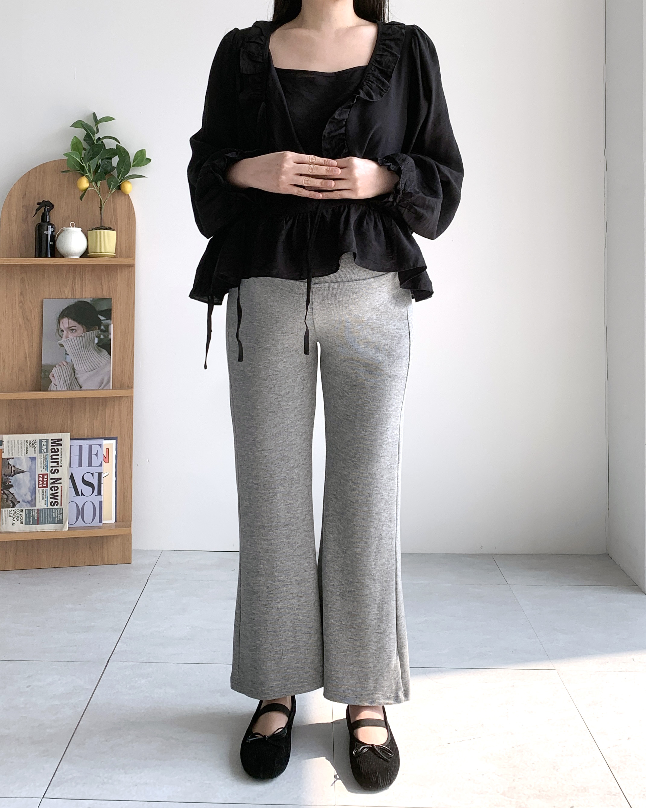 쫀쫀 나팔 임산부바지 만삭 조리원바지 - 상세 이미지 4