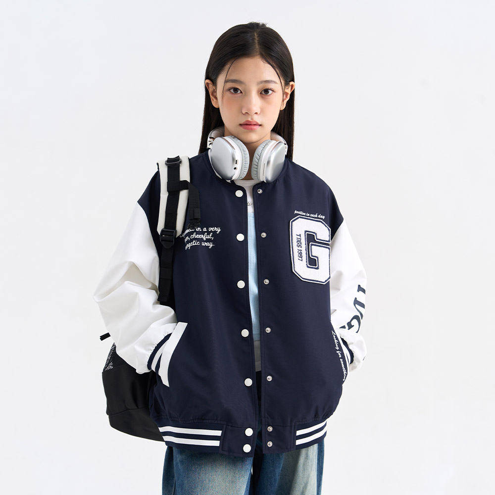 [온라인단독] 더데이걸 박시 야구 점퍼 TGJA26F01 - 상품 이미지