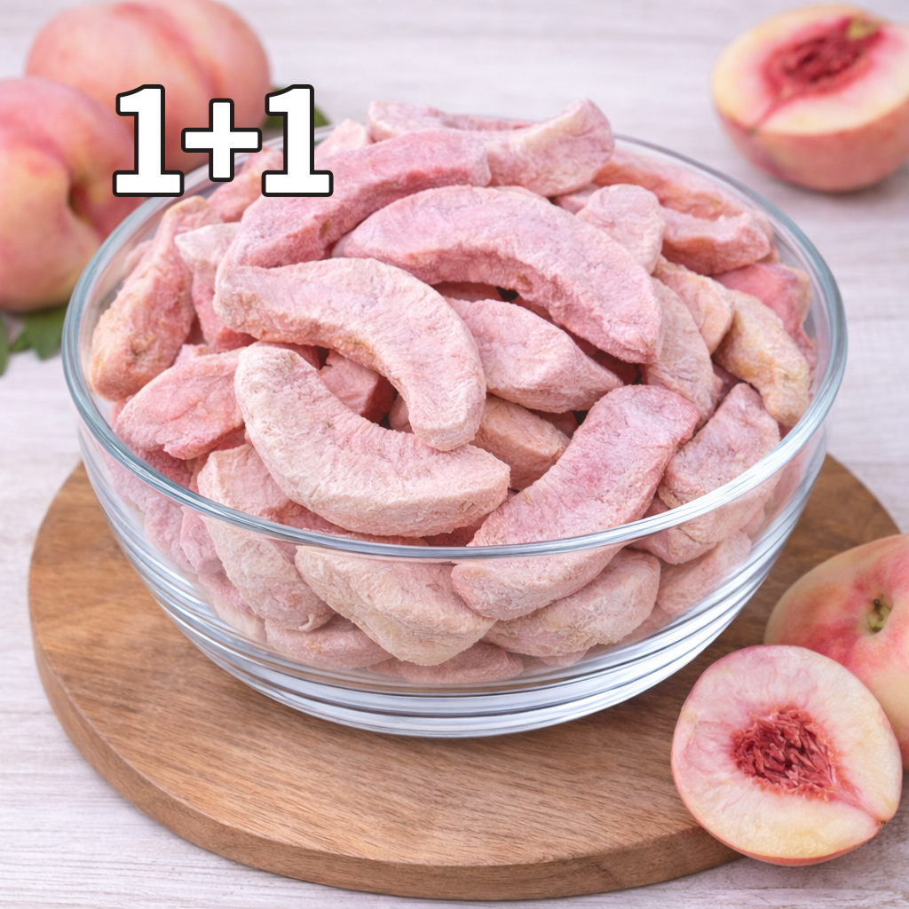(N) 1+1 더하루 동결건조 핑크복숭아 과일 칩 무설탕 건강간식 저칼로리 아이 과자 - 상품 이미지
