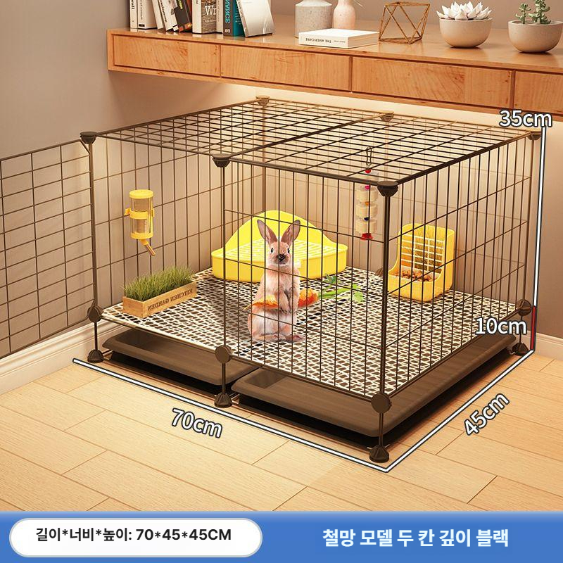 토끼집 토끼 케이지 놀이처 사육장 기니피그 대형 하우스 토끼장 애완용 철제 은신처 애완 - 상세 이미지 5