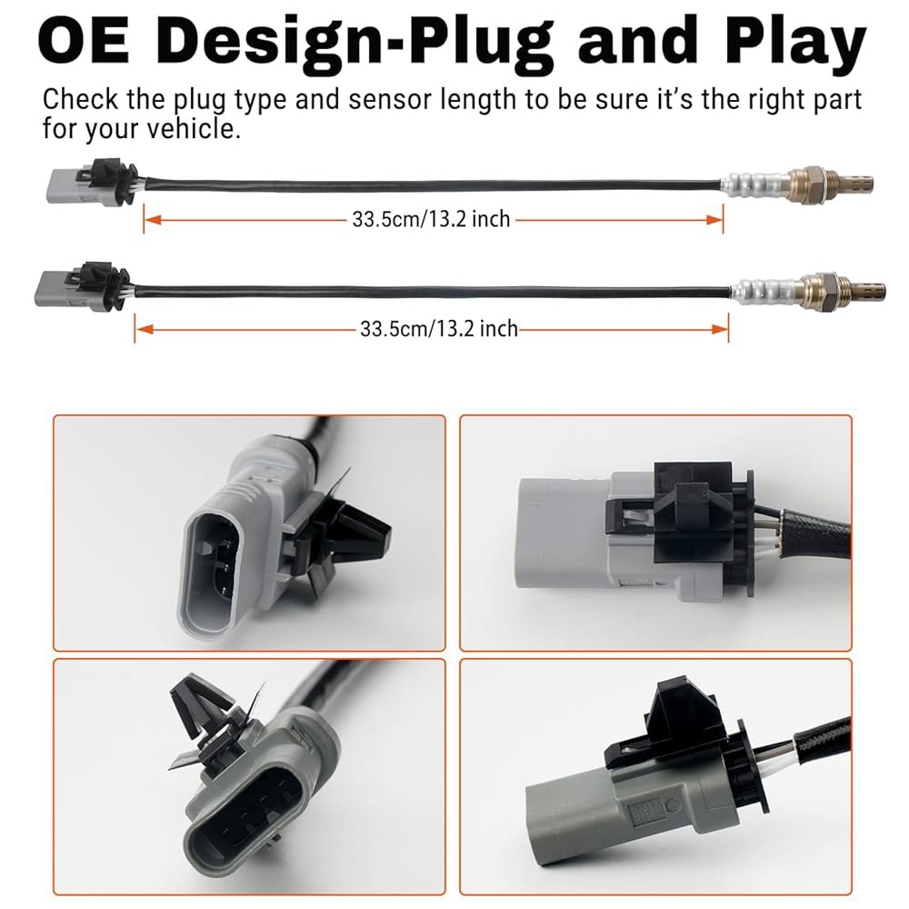 4 PCS 산소 센서 업스트림 O2 센서, 쉐보레 GMC 4.3 5.3 6.2L 2014-2017 실버라도 시에라 1500, 2015-2018 교외 타호 유콘 XL, 캐딜락 에스컬 - 상세 이미지 2