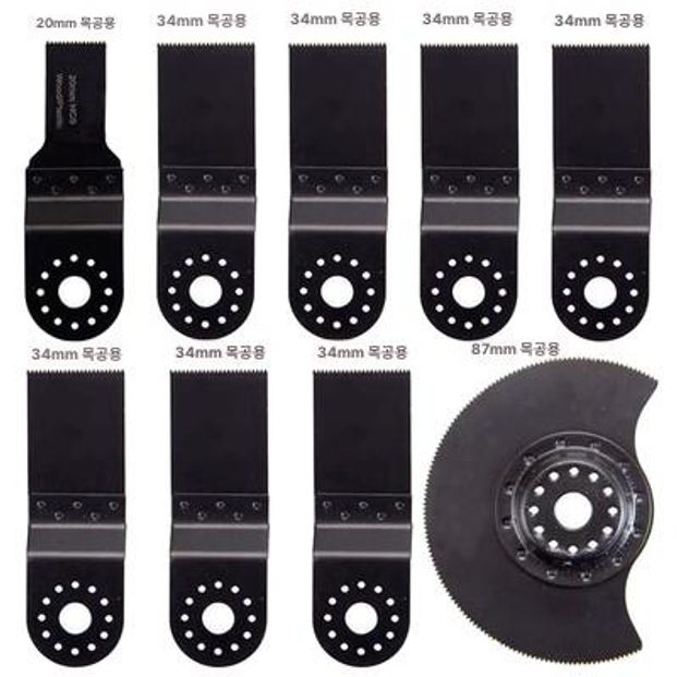 멀티커터 날 정밀 절단날 교체용 블레이드 PVC 목공용 34mm 목공용 미세 이빨 톱날 5개 - 상세 이미지 4