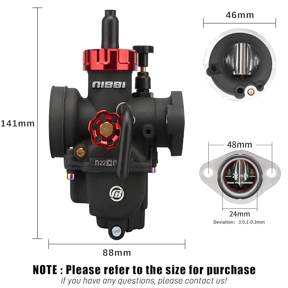 NIBBI PE22 카뷰레터 키트, 22mm 카뷰레터와 - 110cc 125cc 130cc 더트 바이크 피트 아폴로 타오타오 리판 카요 SSR에 적합합니다 PE17FL - 상세 이미지 2