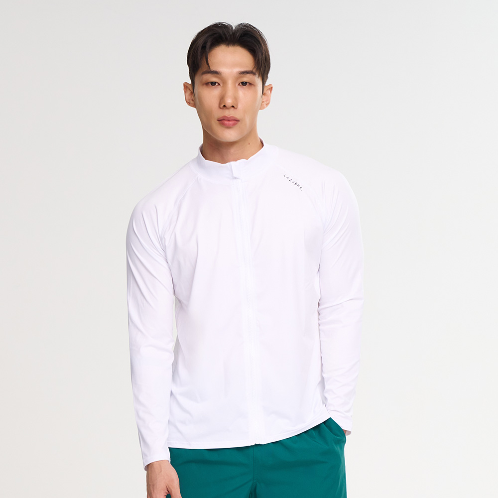[1+1] 에센셜 루즈핏 남자 집업 래쉬가드 체형커버 수영복 빅사이즈 비치웨어 이미지 8