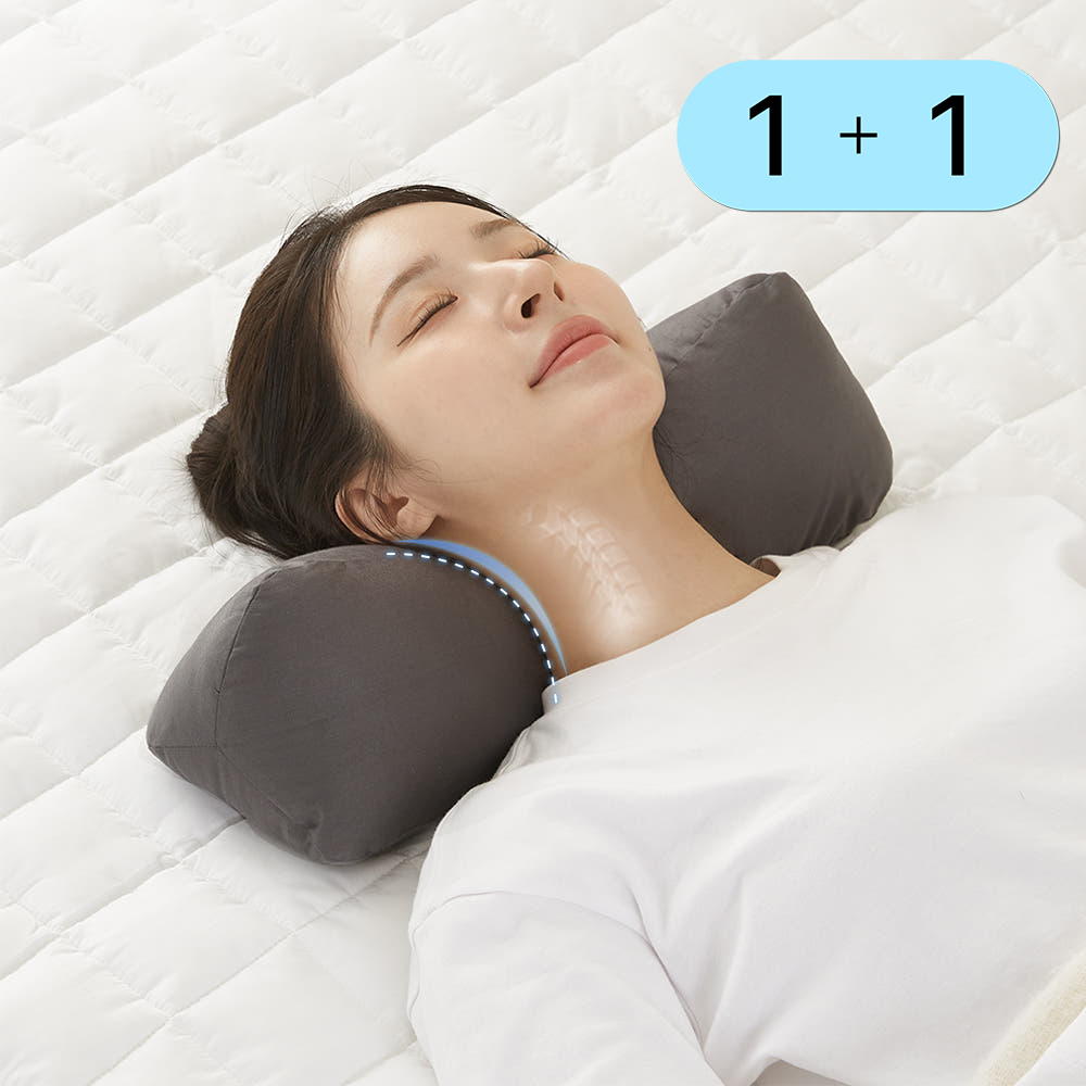 1+1 플로우민 빨아쓰는 거북목 일자목 목디스크 솜 경추베개 이미지