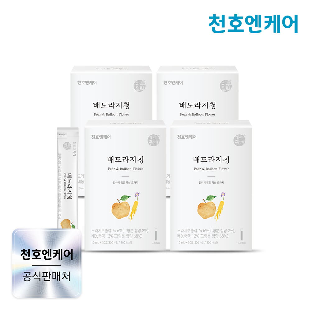 천호엔케어 국산 생 도라지 약도라지 배도라지청 스틱 30포, 4개 상품 이미지