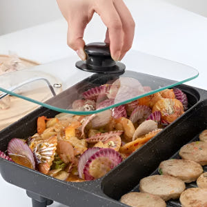 전기그릴 와이드 가정용 고기 전기불판 대형 팬 삼겹살 불판 전골팬 멀티 개봉기 | 실사용 후기 - 상품 이미지 3