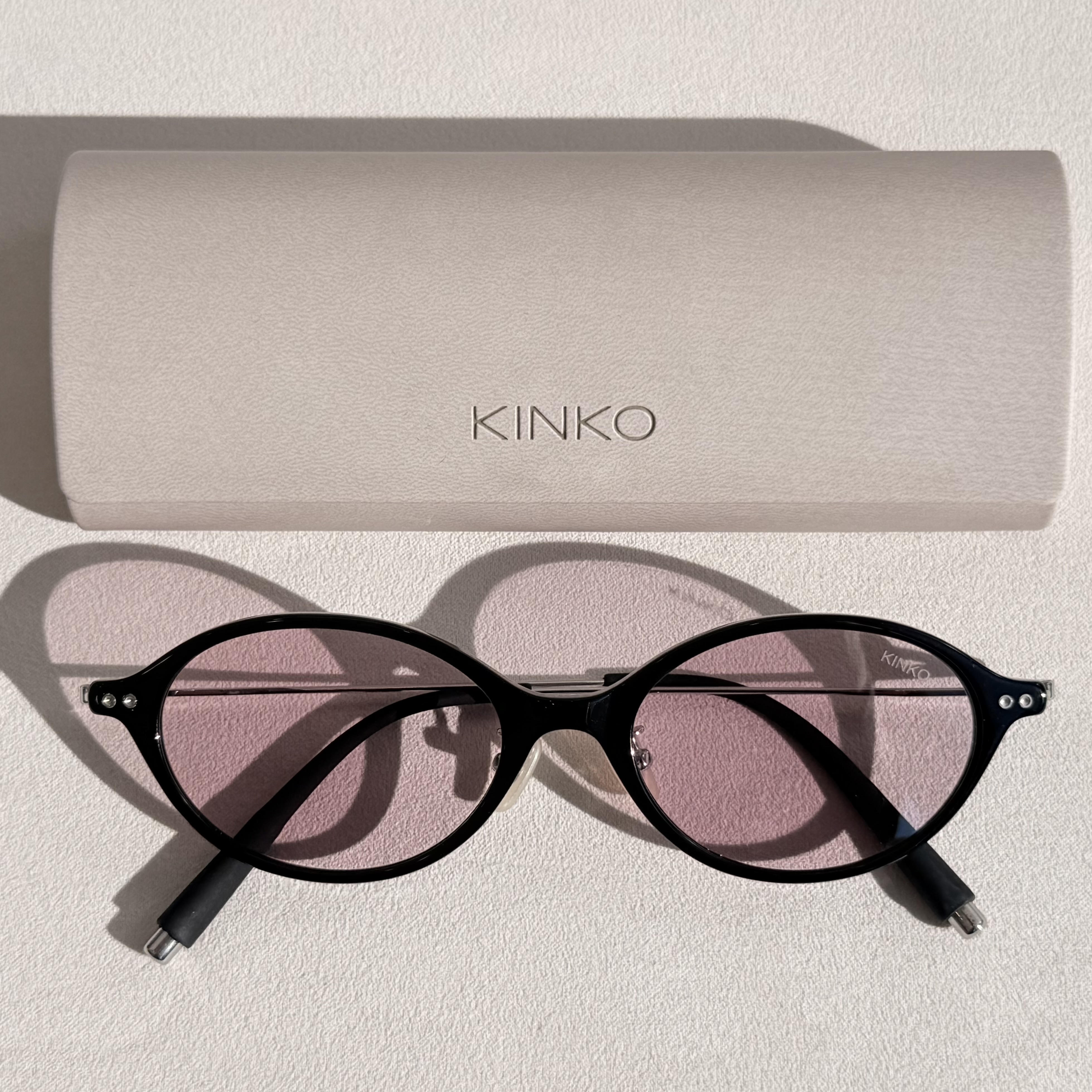 킨코 안경테 KINKO CIELOR01 BLK P 아이브 레이 나나 틴트 변색 오벌 뿔테 - 상품 이미지