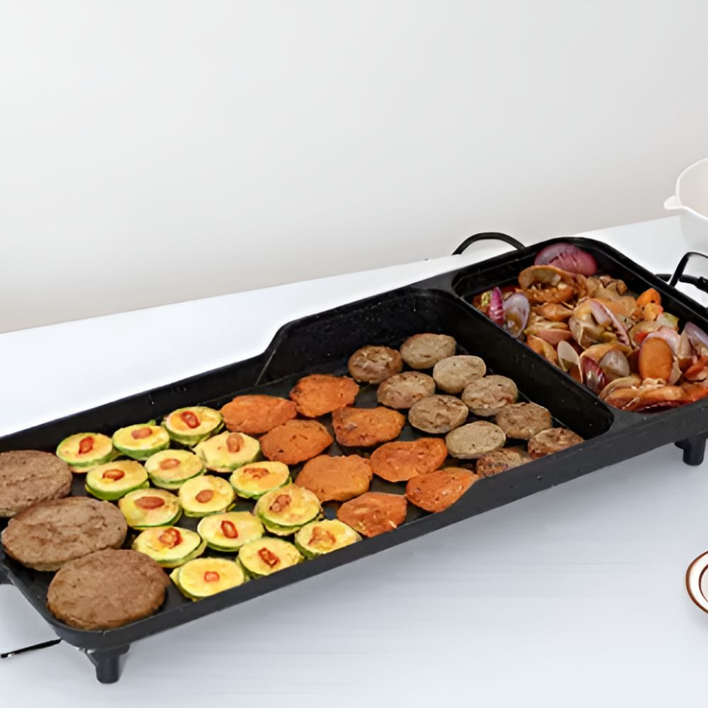 전기그릴 와이드 가정용 고기 전기불판 대형 팬 삼겹살 불판 전골팬 멀티 이미지 4