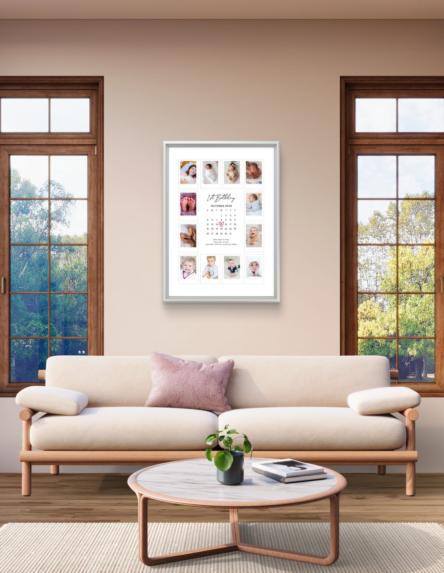 기념일 선물 액자 결혼 웨딩 커플 연인 1주년 100일 돌잔치 출산 LO1