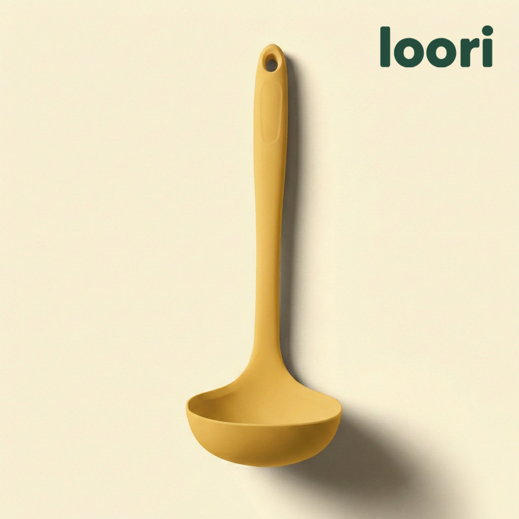 국산 실리콘 국자 조리도구 L(대형), 옐로우 - 상품 이미지