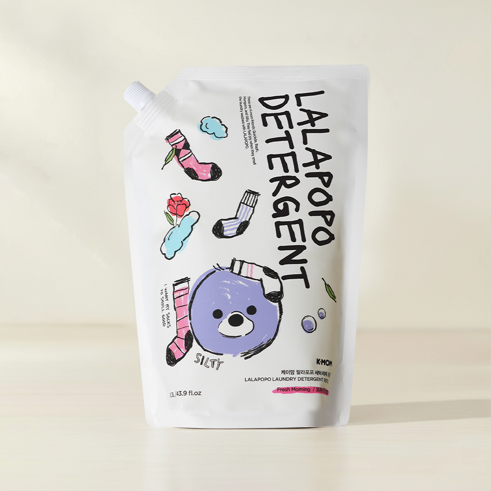 케이맘 랄라포포 세탁세제 리필 1300ml (프레시모닝향) 아기 유아 어린이세제 - 상품 이미지