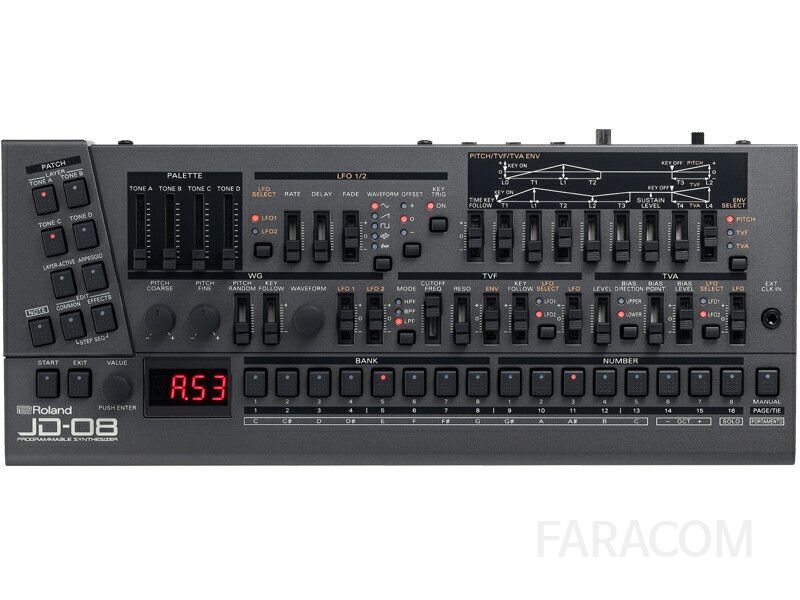 일본 롤랜드 Roland Boutique JD-08 미니 신디사이저 휴대용 전자건반 마스터키보드 디지털 프로듀싱 음악제작 악기용 [관부가세포함] - 상품 이미지