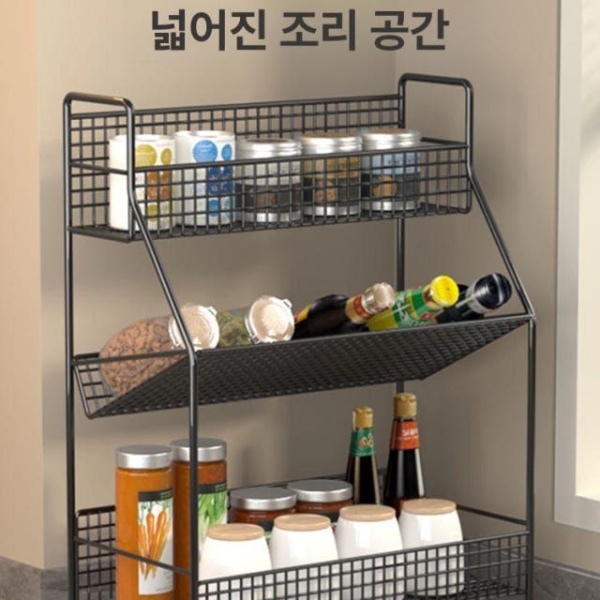 프리미엄 진열 슈퍼 마트 선반 과자 랙 편의점 블랙 대형 40cm 2단 블랙 26cm 단층 - 상세 이미지 3