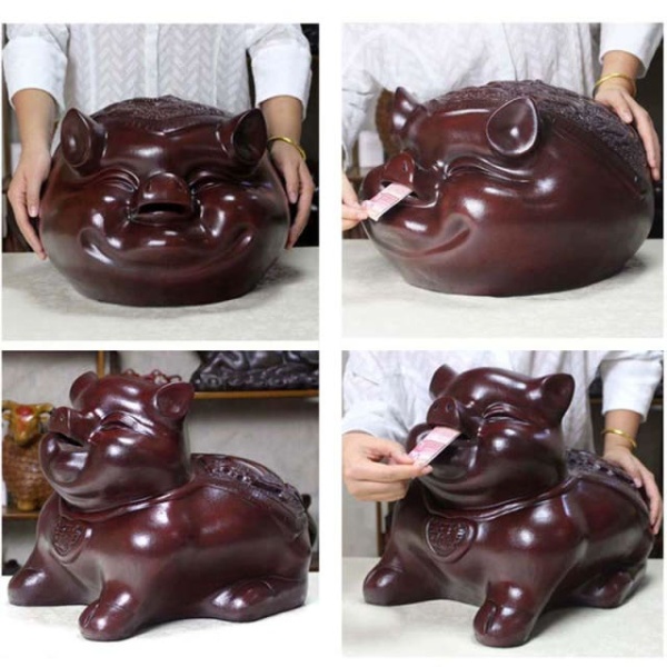 럭셔리 황금 복돼지 대형 금고 엽전돼지 몸통형 30cm 연간부 - 상품 이미지