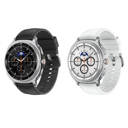 [해외]삼성전자 갤럭시 워치8 클래식 46mm 블루투스 스마트워치 화이트