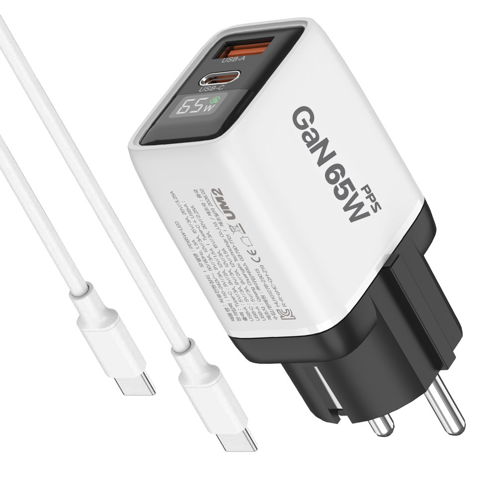 UM2 최대 출력 65W 초고속 PD 충전기 PD65W-LED 접지 플러그 고속케이블 포함 이미지 8