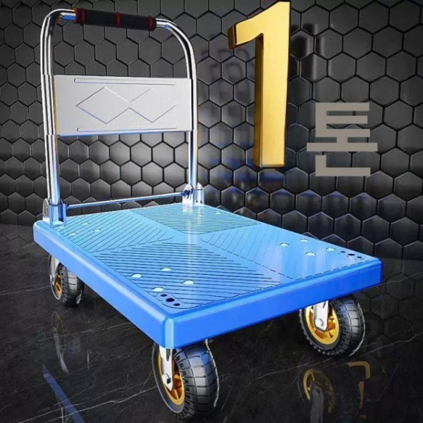 프리미엄 튼튼한 카트 계단 휴대용 접이식 구르마 경량 블루 저소음 90 x 60 400kg 저소음 내마모 28 x 18 25kg - 상세 이미지 2