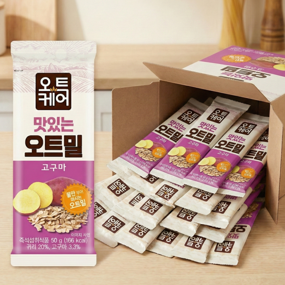 오트케어 맛있는 오트밀 50g 3가지맛 선택(10봉씩 총30봉) 쉐이크 식사대용 귀리 이미지 3