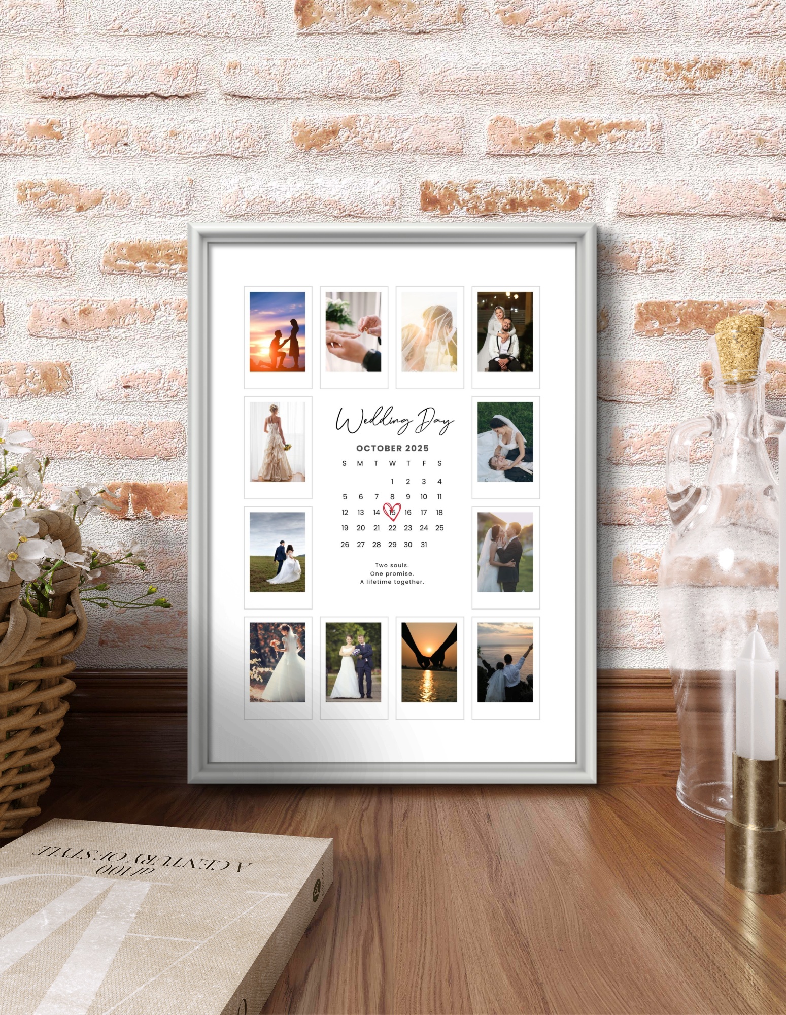 기념일 선물 액자 결혼 웨딩 커플 연인 1주년 100일 돌잔치 출산 LO1