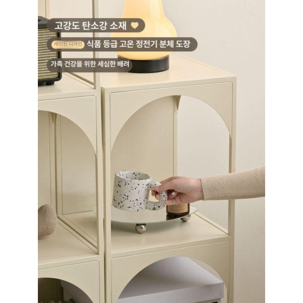 실용적인 북유럽 코너 틈새 양면 디자인 그린 2단 소형 책꽂이 수납 도서랙 그린 2단 - 상세 이미지 4