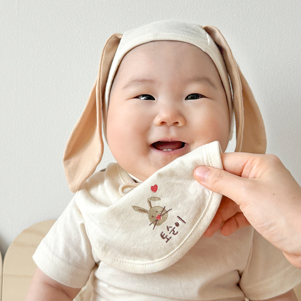 이키 아기 애착인형+인형 턱받이+아기 태명 자수 턱받이 3종세트 출산선물 이미지 6