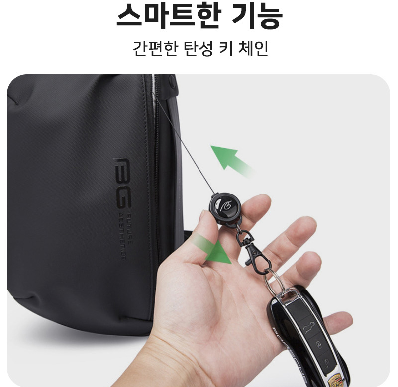 벤지 남자 힙색 슬링백 여행용 허리 가방 웨이스트백 이미지 7