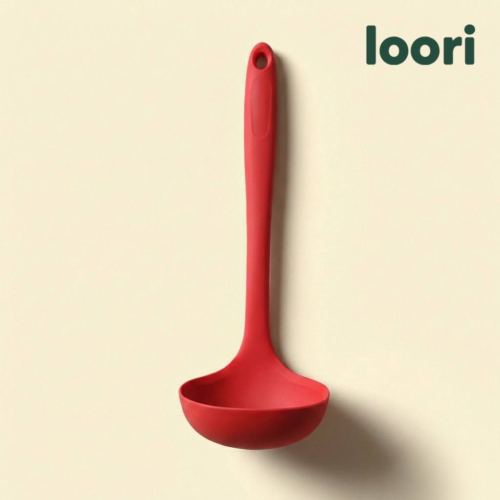 국산 실리콘 국자 조리도구 L(대형), 레드 - 상품 이미지