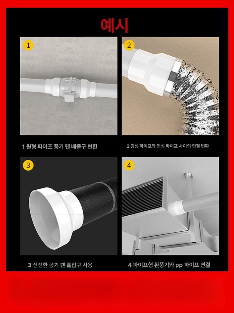 pvc 트랩 P벤드 엘보 125 110형 50U형 배관 알루미늄 호일 테이프 - 상세 이미지 2