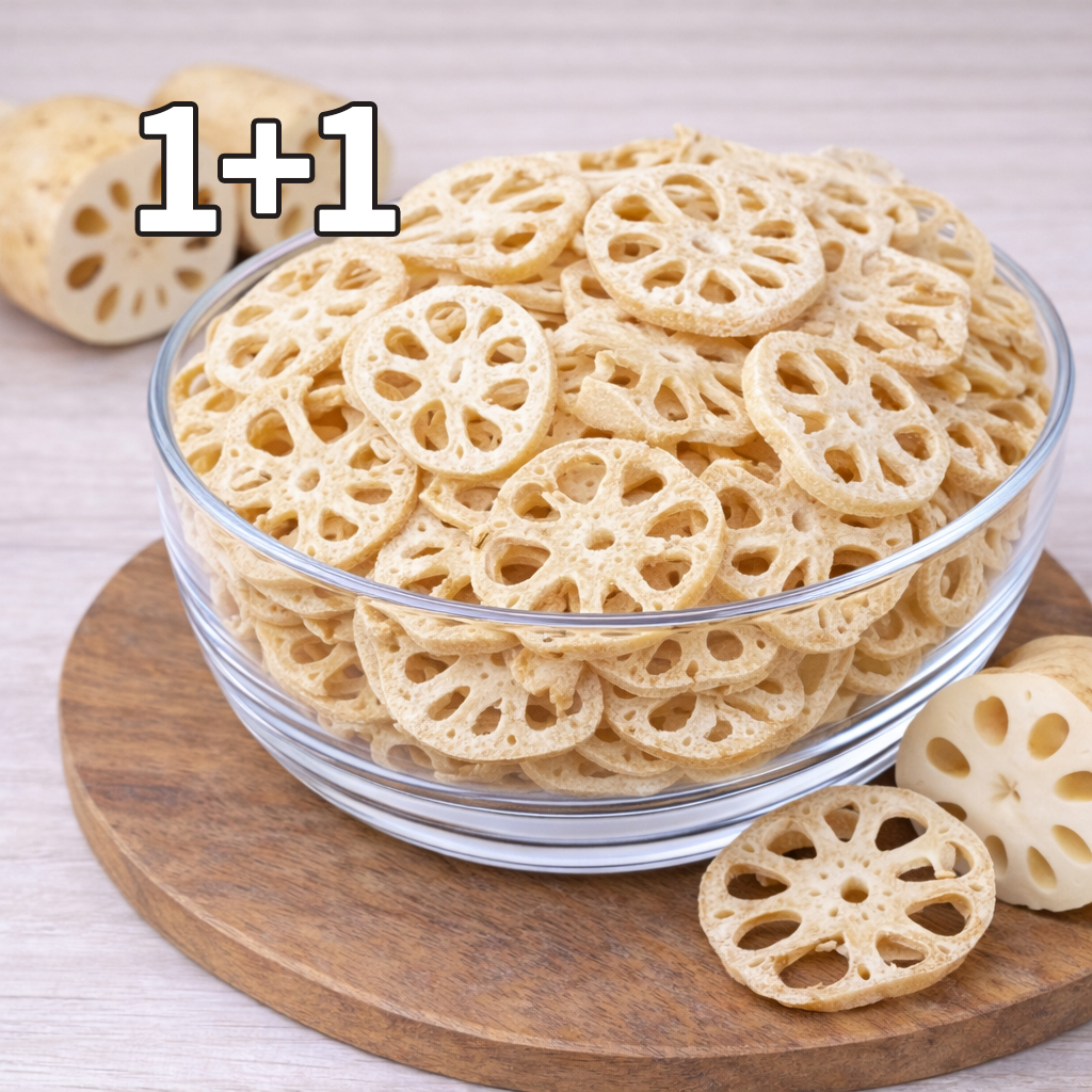 (N)  1+1 더하루 연근칩 야채칩 원물간식 무염 저당 아이과자 스낵 - 상품 이미지