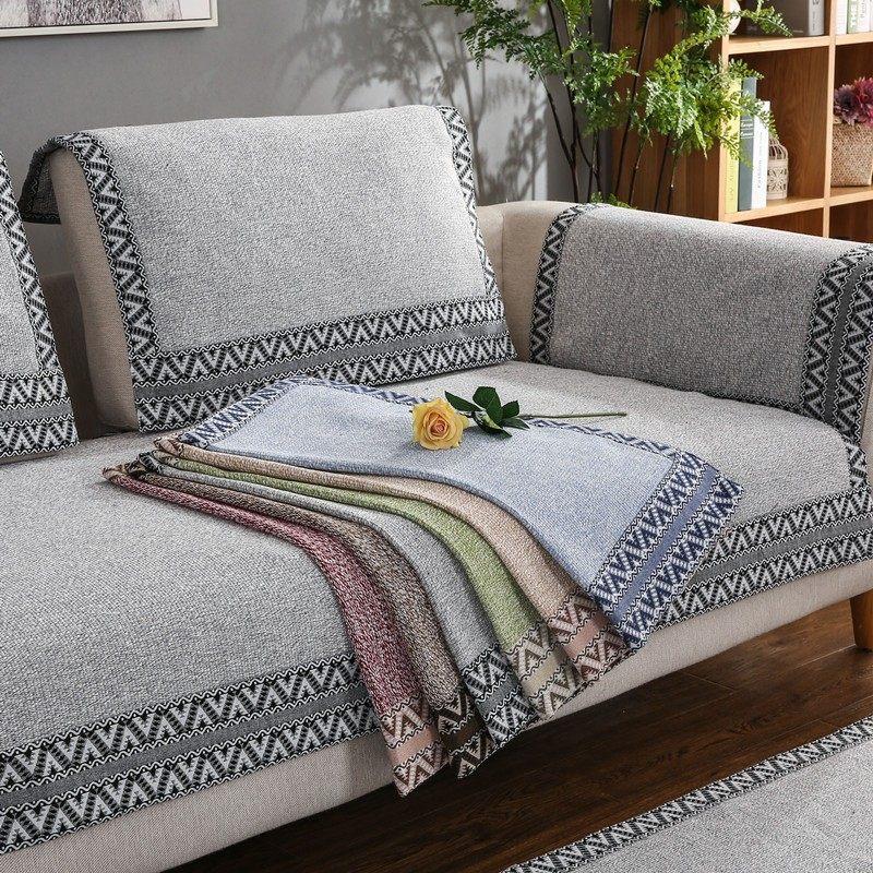 쇼파 등받이 사계절 깔개 커버 소파 범용 커피 70x70cm - 상품 이미지