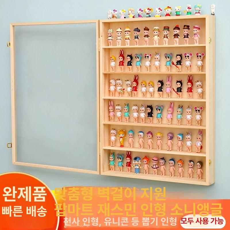 피규어보관함 장식장 벽걸이 보관 진열 미니 아크릴 투명 캐릭터 나무 진열장 박스 힌지 - 상세 이미지 2