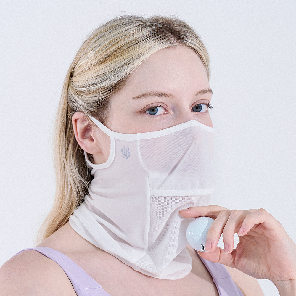 베일리화이트 골프 마스크 오픈형 자외선차단 얼굴 햇빛가리개 여름 안면 자전거 등산 이미지 3