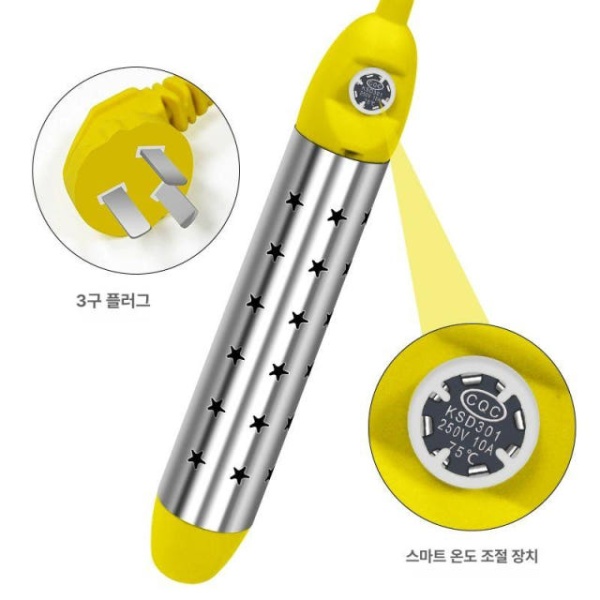 강력 온수봉 히터봉 욕조용 물데우기 기계 2000W 기본형 수동전원차단 기본형 수동전원차단 2000W - 상세 이미지 4