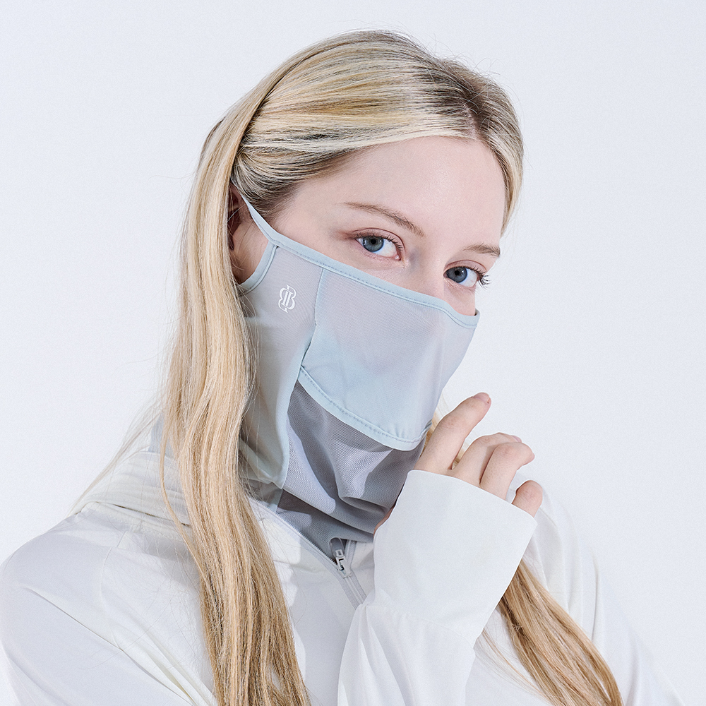 베일리화이트 골프 마스크 오픈형 자외선차단 얼굴 햇빛가리개 여름 안면 자전거 등산 이미지 4